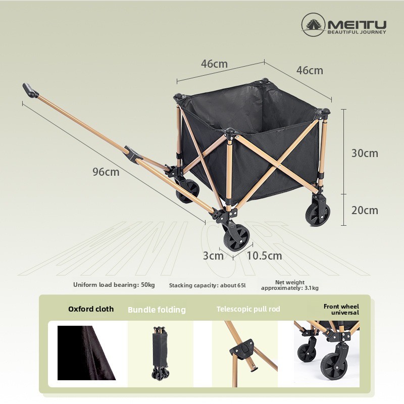 Outdoor Folding Wagon Portable - Outdoor Camping Trolley review and price